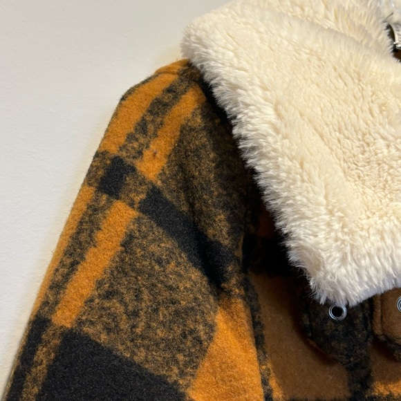 Plaid faux Sherpa bomber jacket - Picture 5 of 16